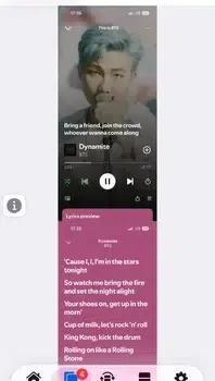 Sample image cropping of thumbnail with lyrics